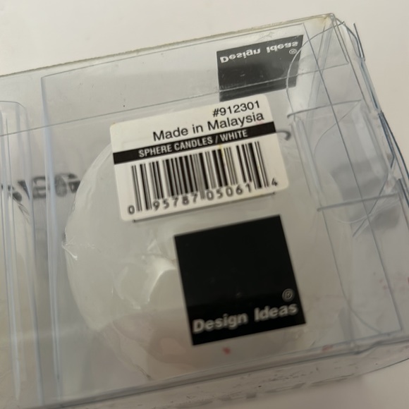 Design Ideas sphere candles white 2.25”x2.375” - Picture 5 of 7